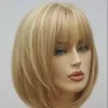 European and American wig covers, golden short straight hair, Bob hairstyle, girls' bangs, bobo hair covers, Amazon cross-border hair delivery service details Picture